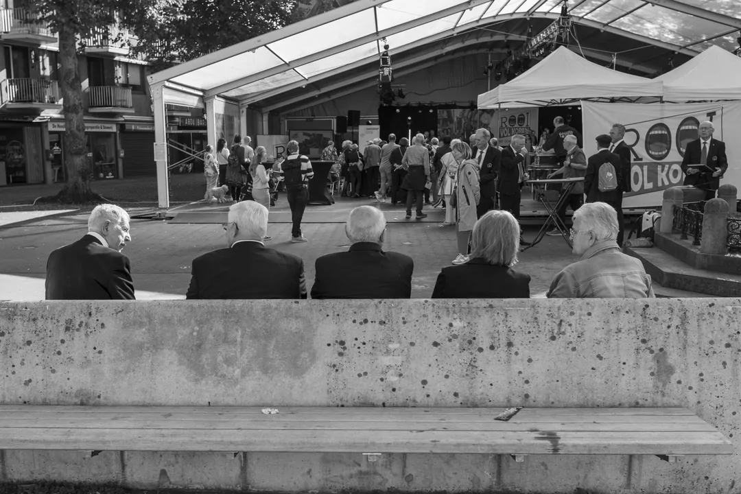 Ontmoeting voor het korenfestival